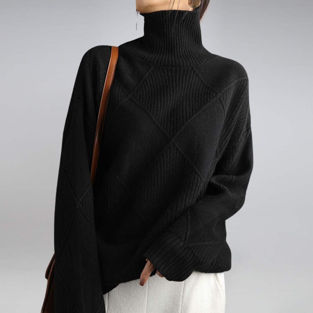 Evie | Relaxed Turtleneck Knit Jumper