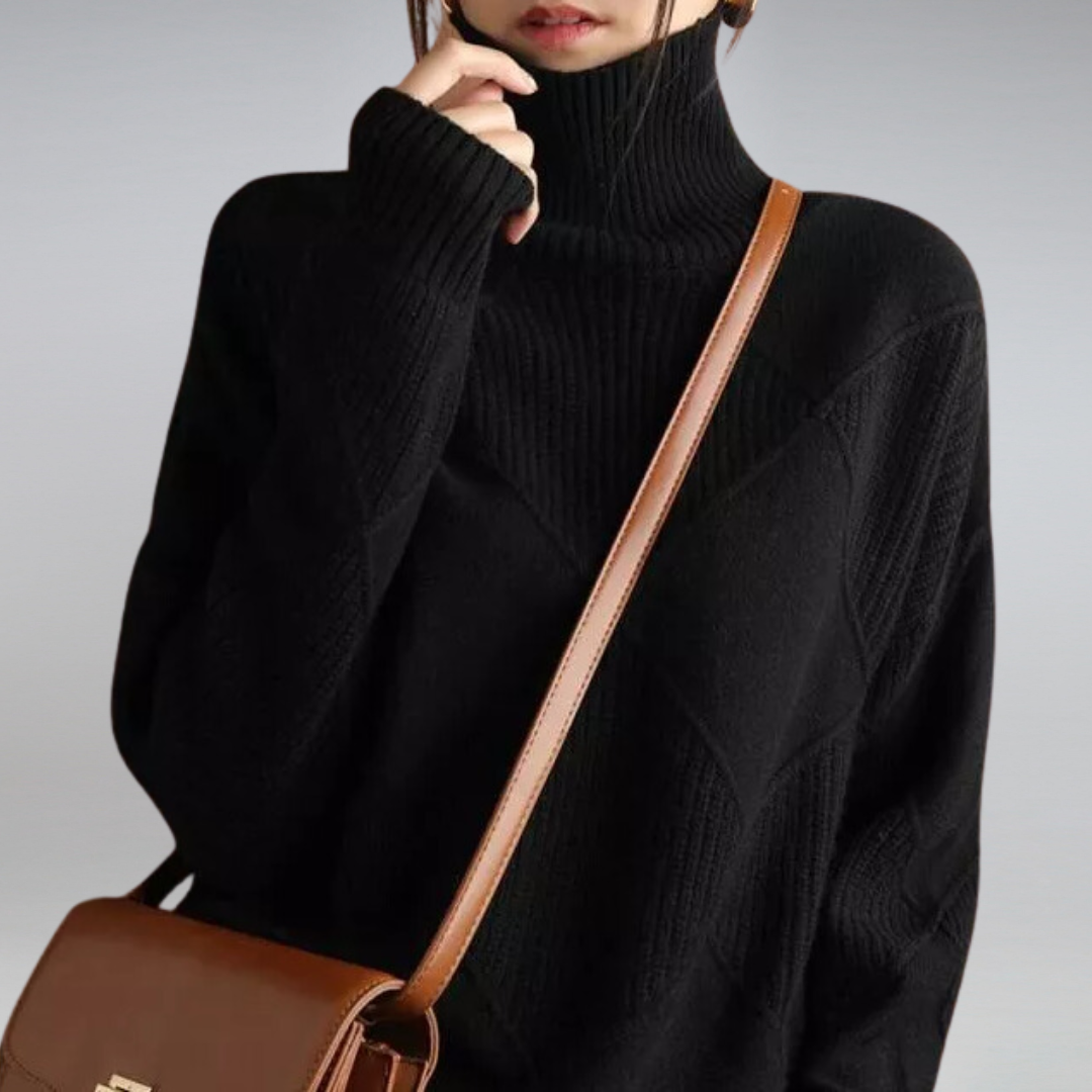Evie | Relaxed Turtleneck Knit Jumper