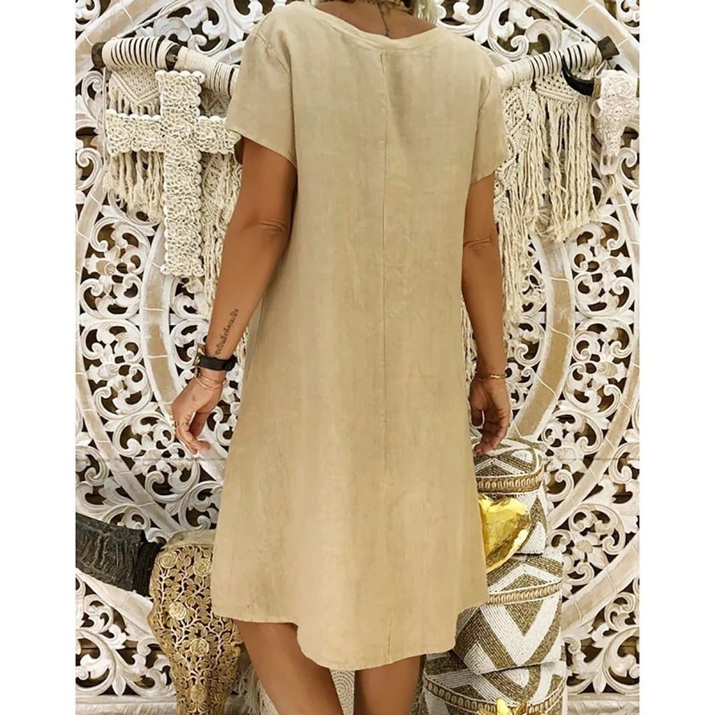 Holly | Short Sleeve A Line Mini Dress