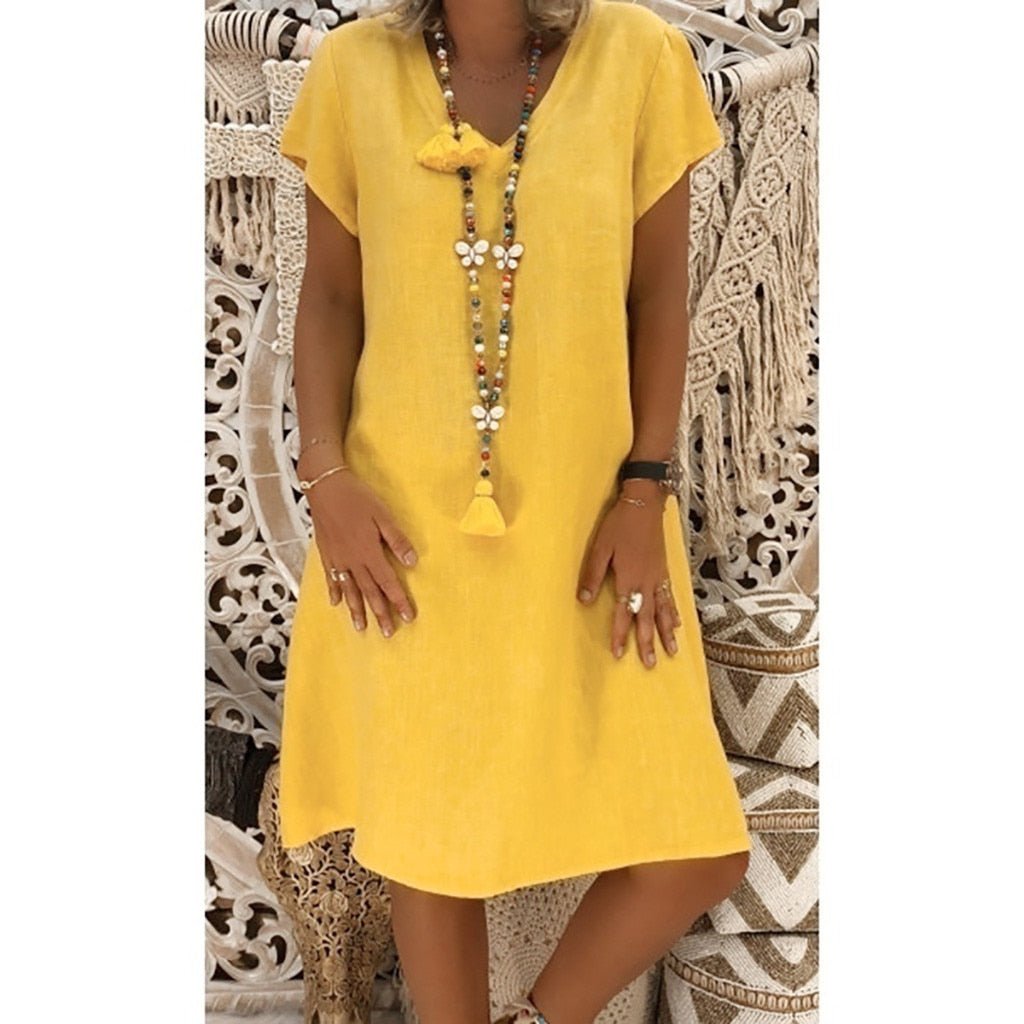 Holly | Short Sleeve A Line Mini Dress