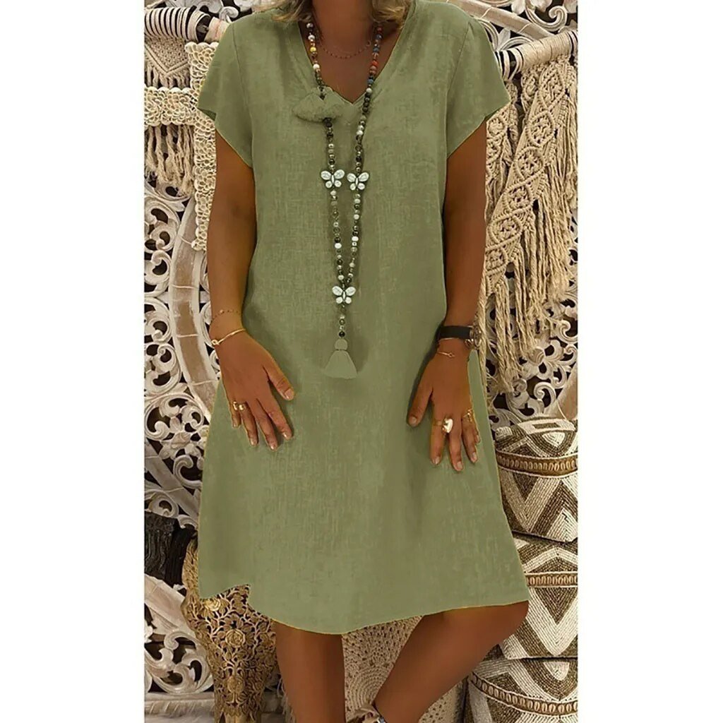 Holly | Short Sleeve A Line Mini Dress