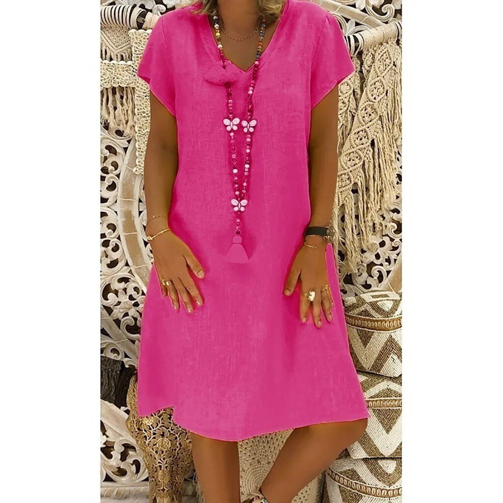 Holly | Short Sleeve A Line Mini Dress