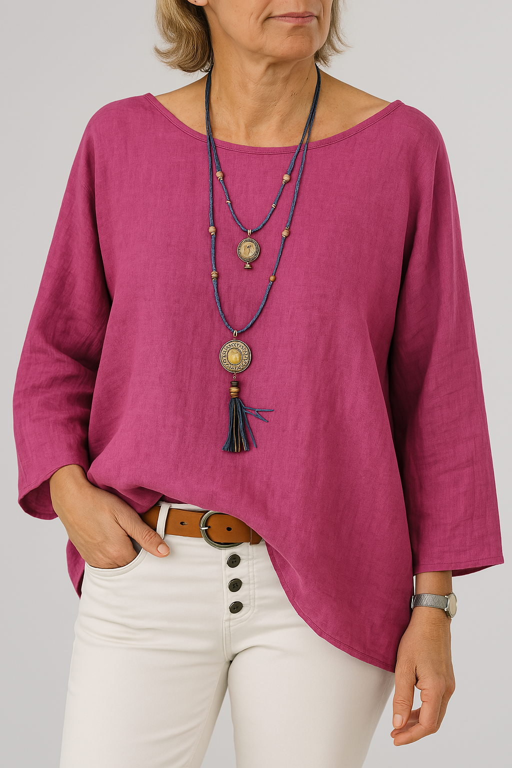 Rosie | Relaxed Cotton Linen Tunic Top