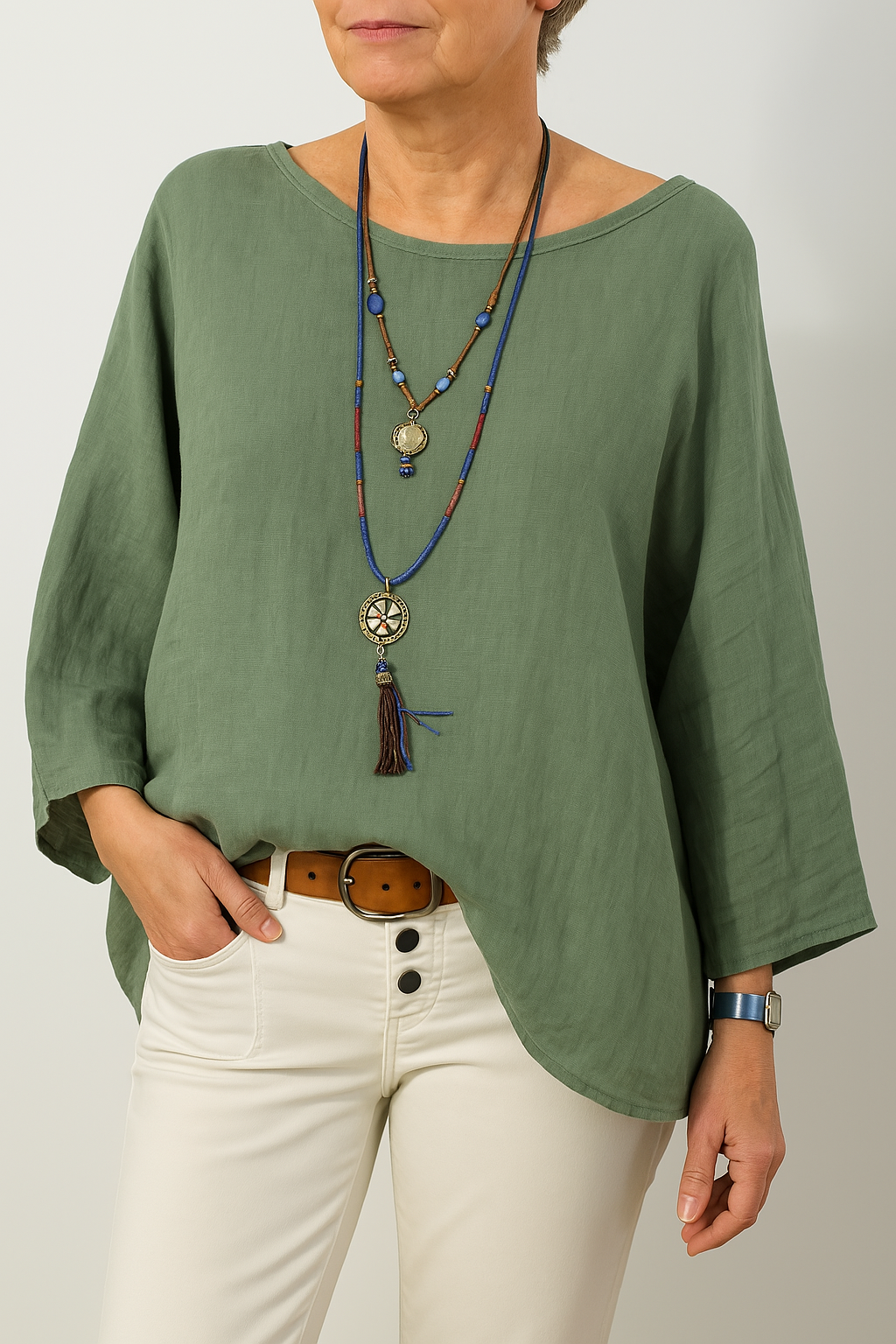 Rosie | Relaxed Cotton Linen Tunic Top