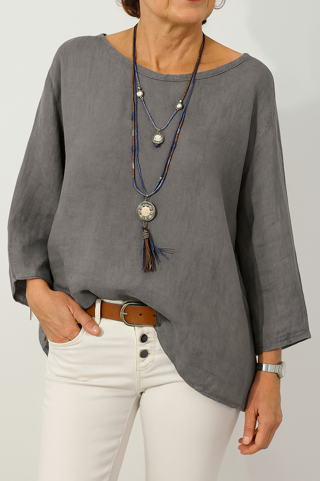 Rosie | Relaxed Cotton Linen Tunic Top