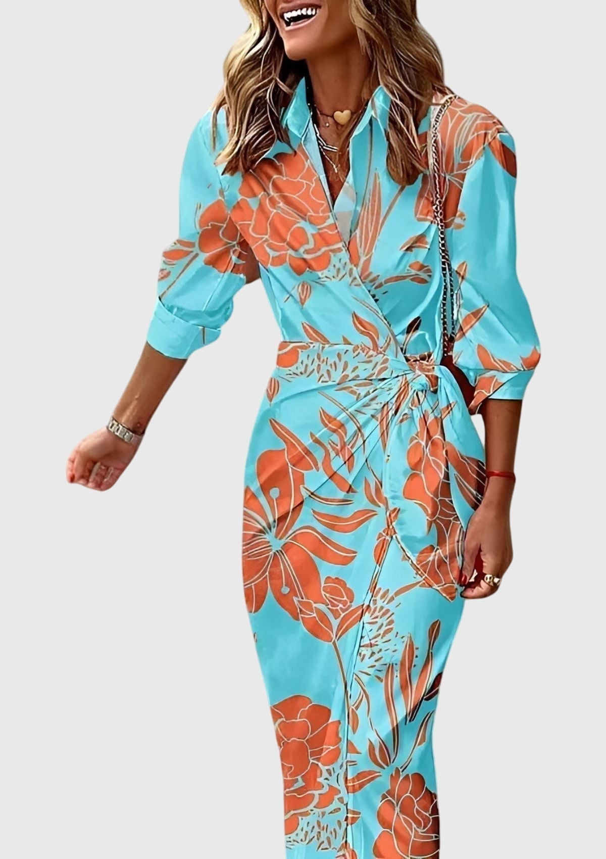 Amelia | Chic Printed Wrap Dress