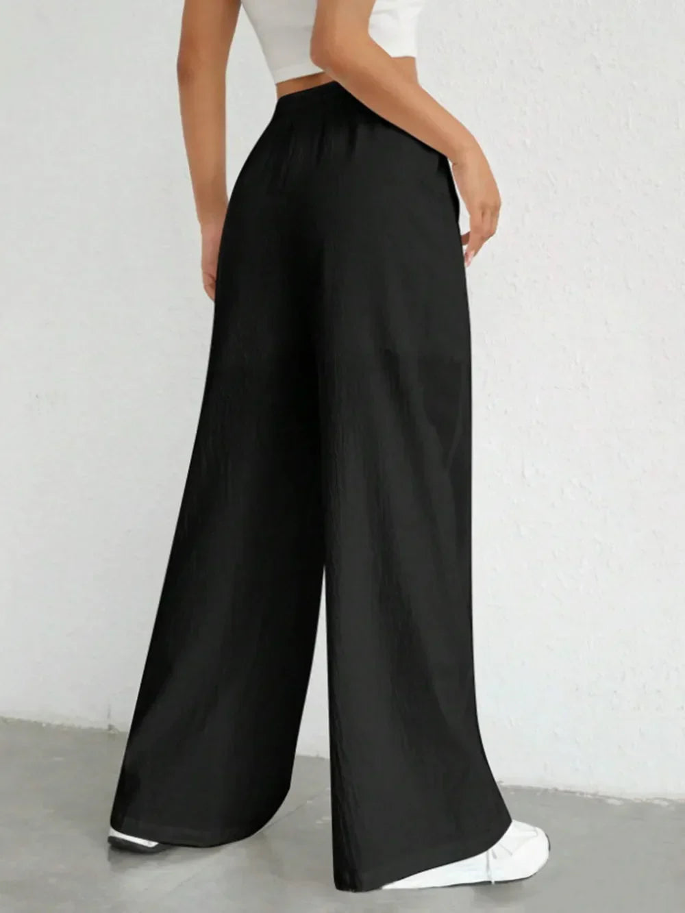 Grace | Drawstring Wide Leg Trousers