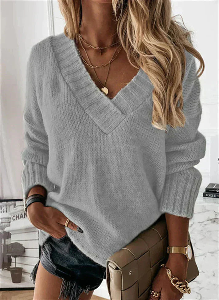 Rosie | Soft V Neck Knit Jumper