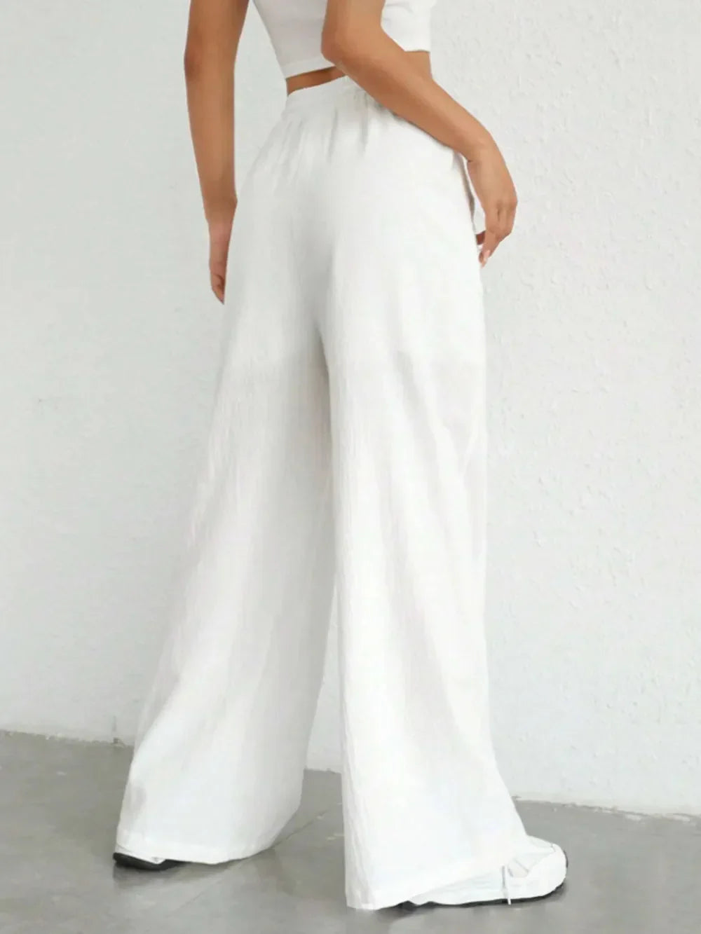 Grace | Drawstring Wide Leg Trousers