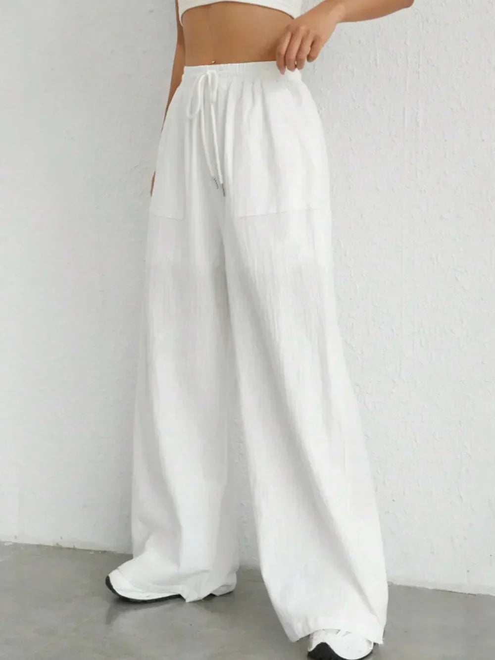 Grace | Drawstring Wide Leg Trousers