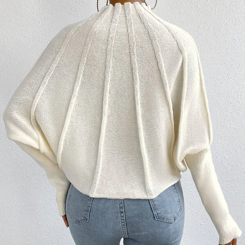 Holly | Sunburst Knit Mock Neck Jumper