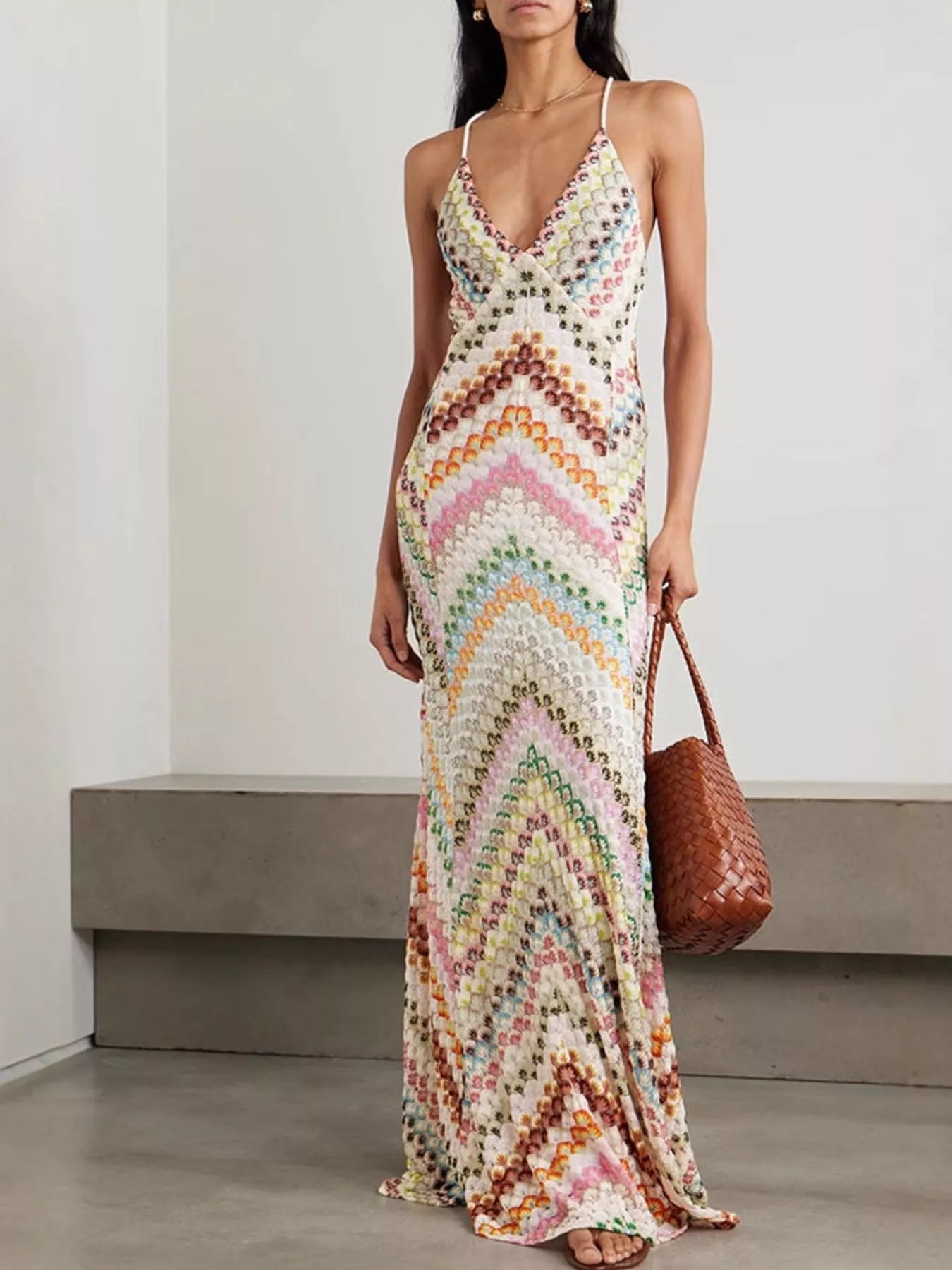 Selene | Backless Strappy Maxi Dress