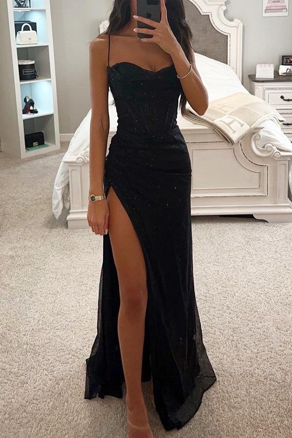 Charlotte | Sequin Corset Evening Maxi Dress