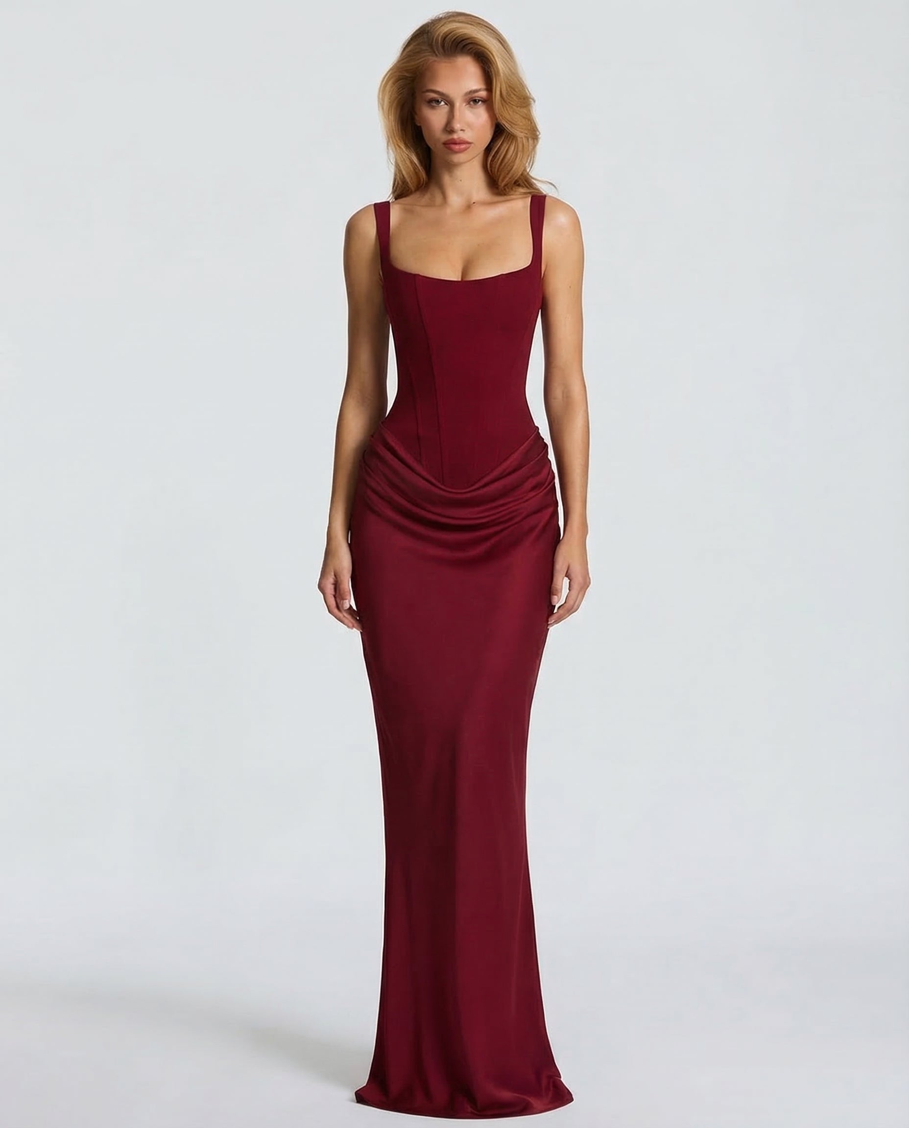 Elise | Hourglass Maxi Dress – Women's Wedding Guest Gown