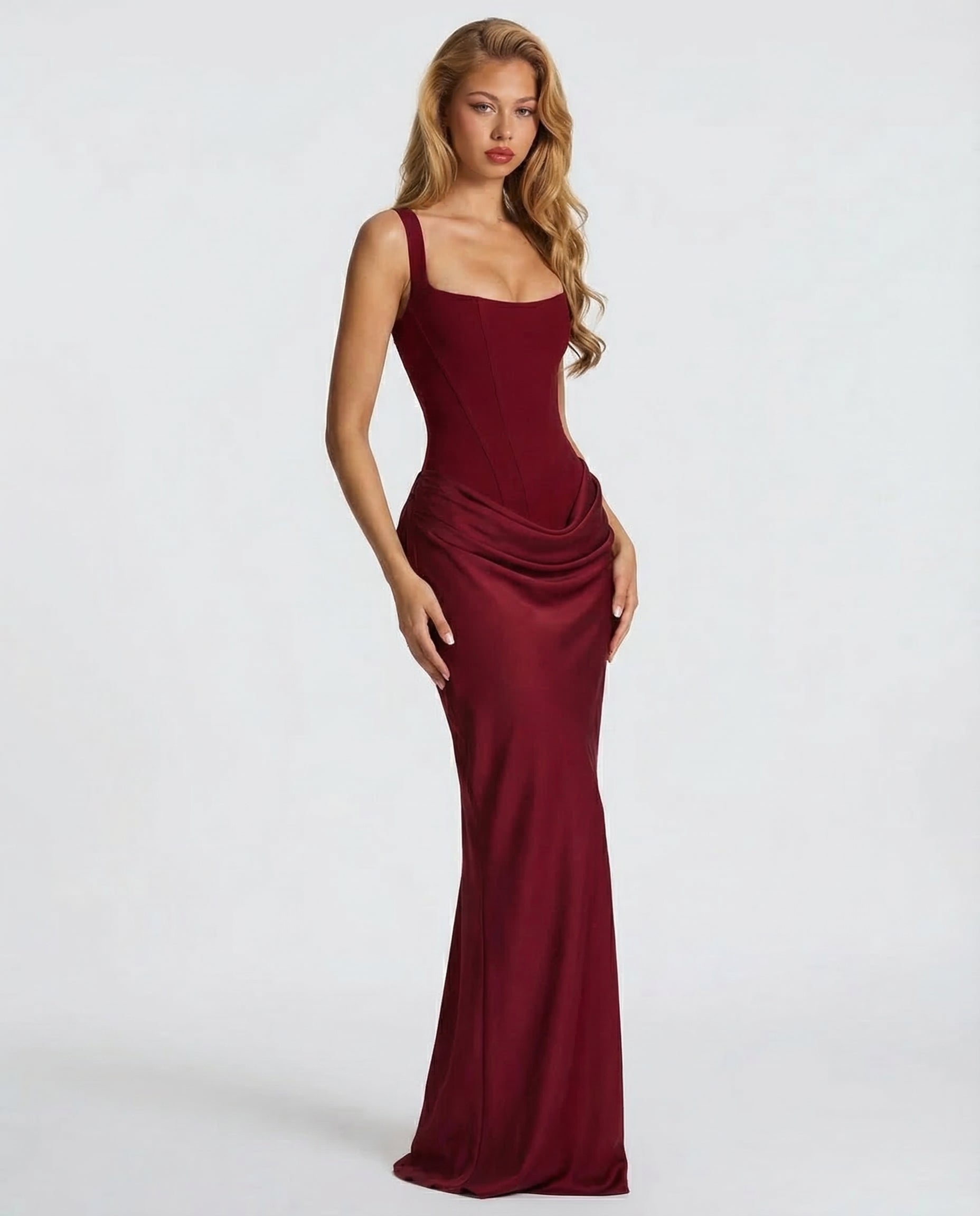 Elise | Hourglass Maxi Dress – Women's Wedding Guest Gown