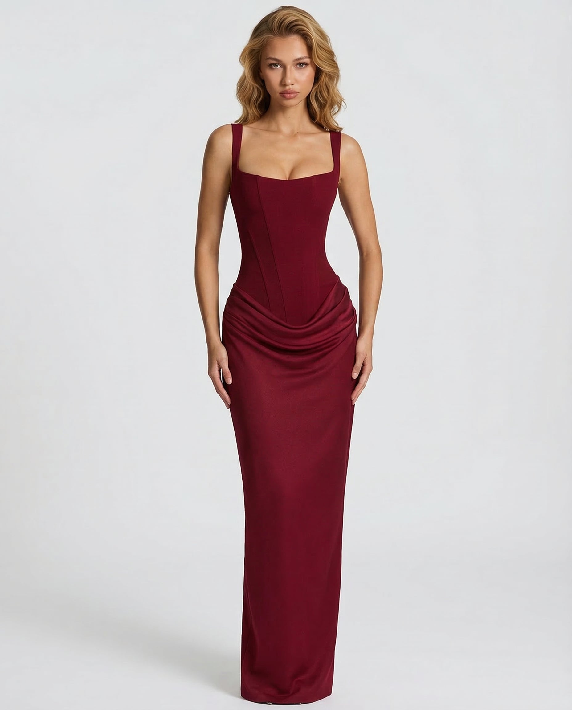 Elise | Hourglass Maxi Dress – Women's Wedding Guest Gown