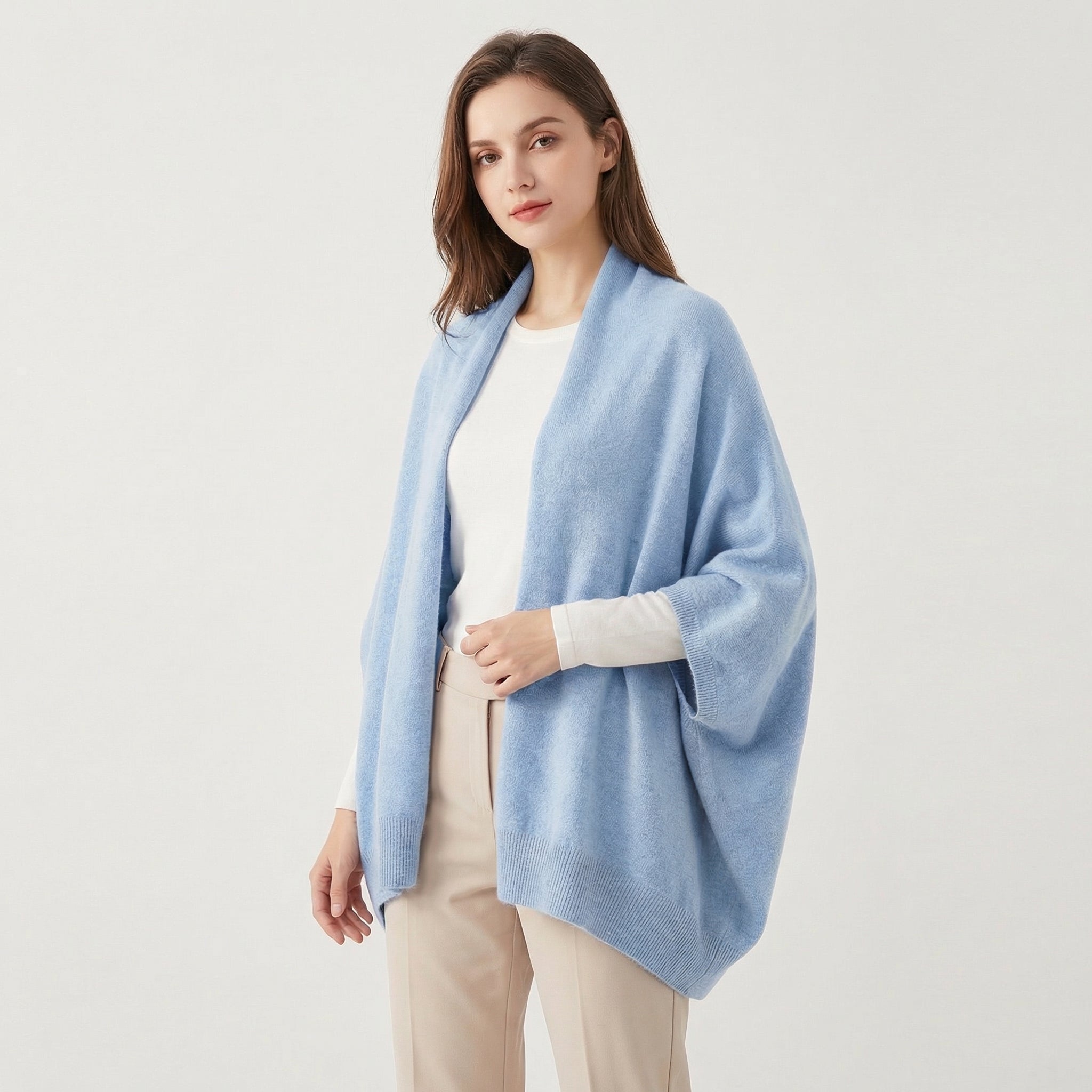 Poppy | Cashmere Blend Knit Shawl Cardigan
