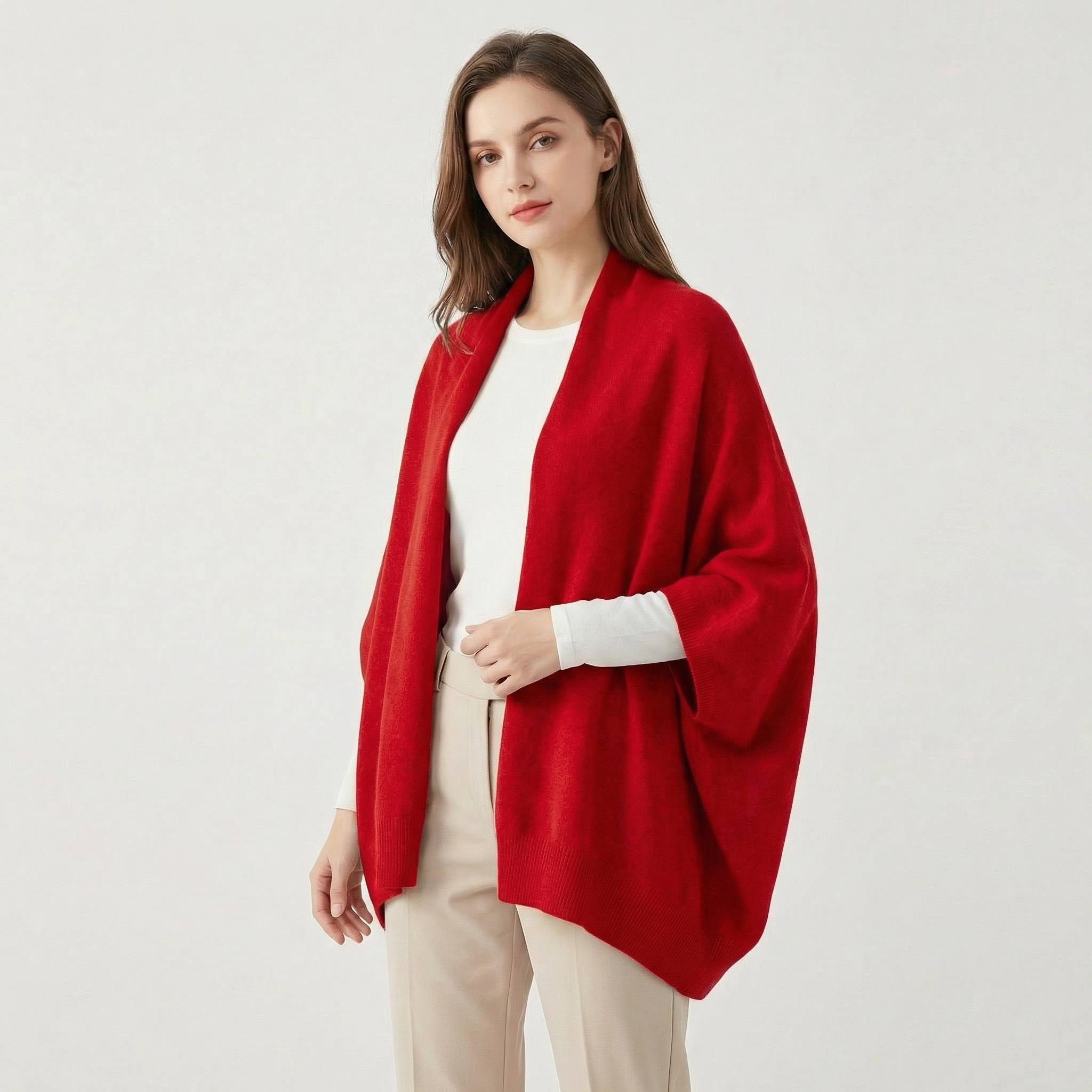Poppy | Cashmere Blend Knit Shawl Cardigan