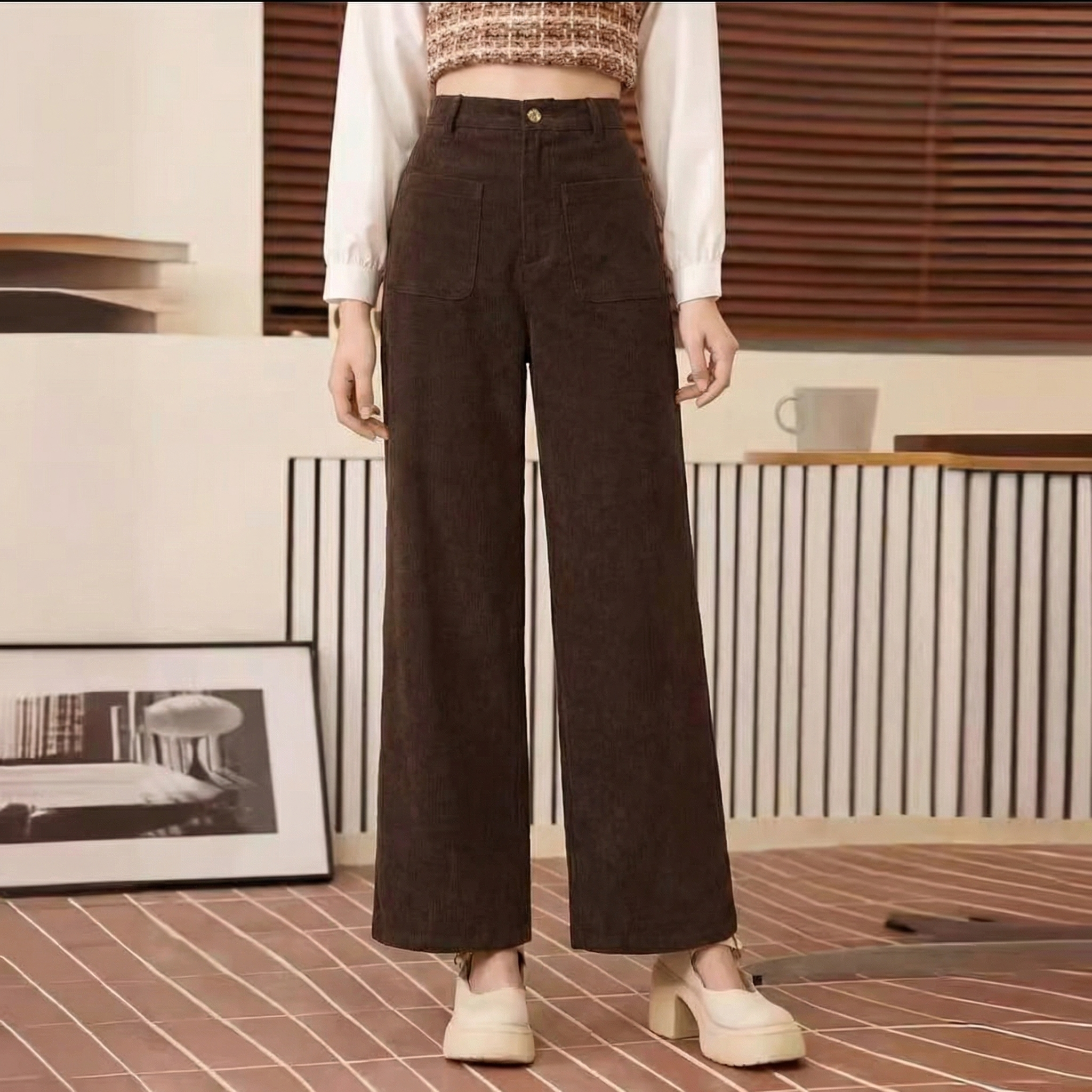 Rosie | High Waist Wide Leg Trousers