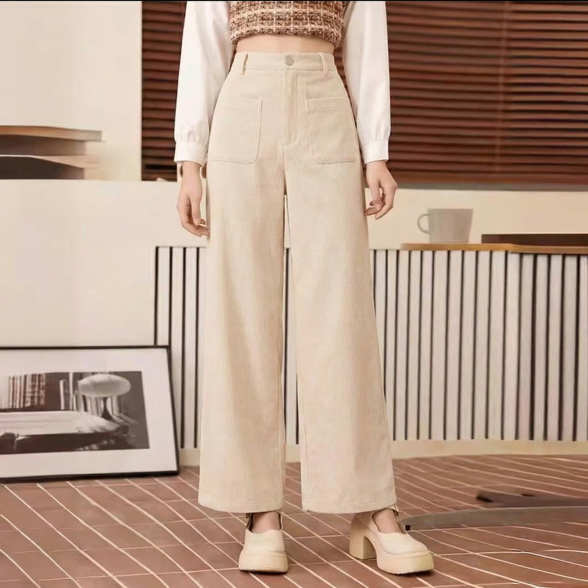 Rosie | High Waist Wide Leg Trousers