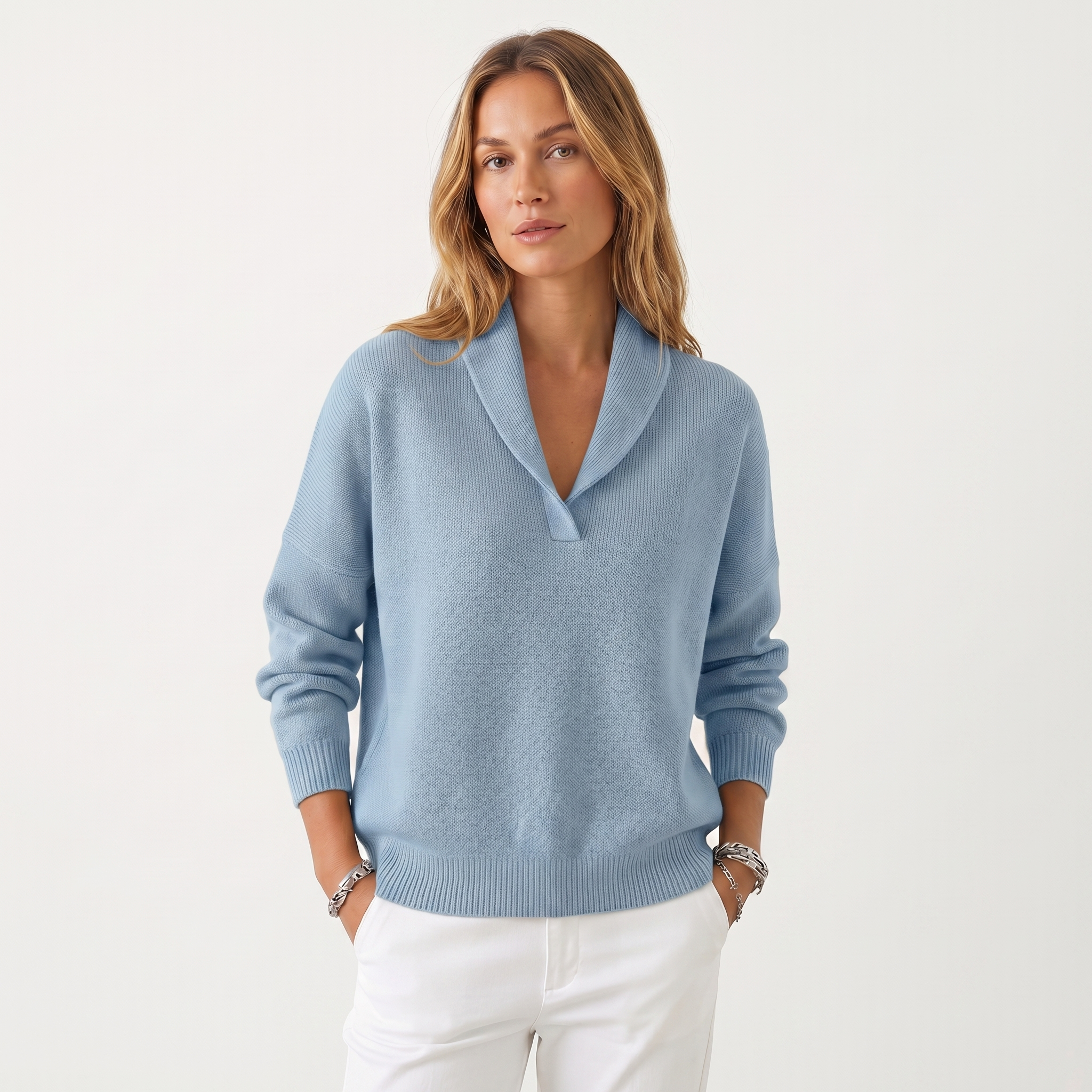 Georgia | Soft V Neck Knit Jumper