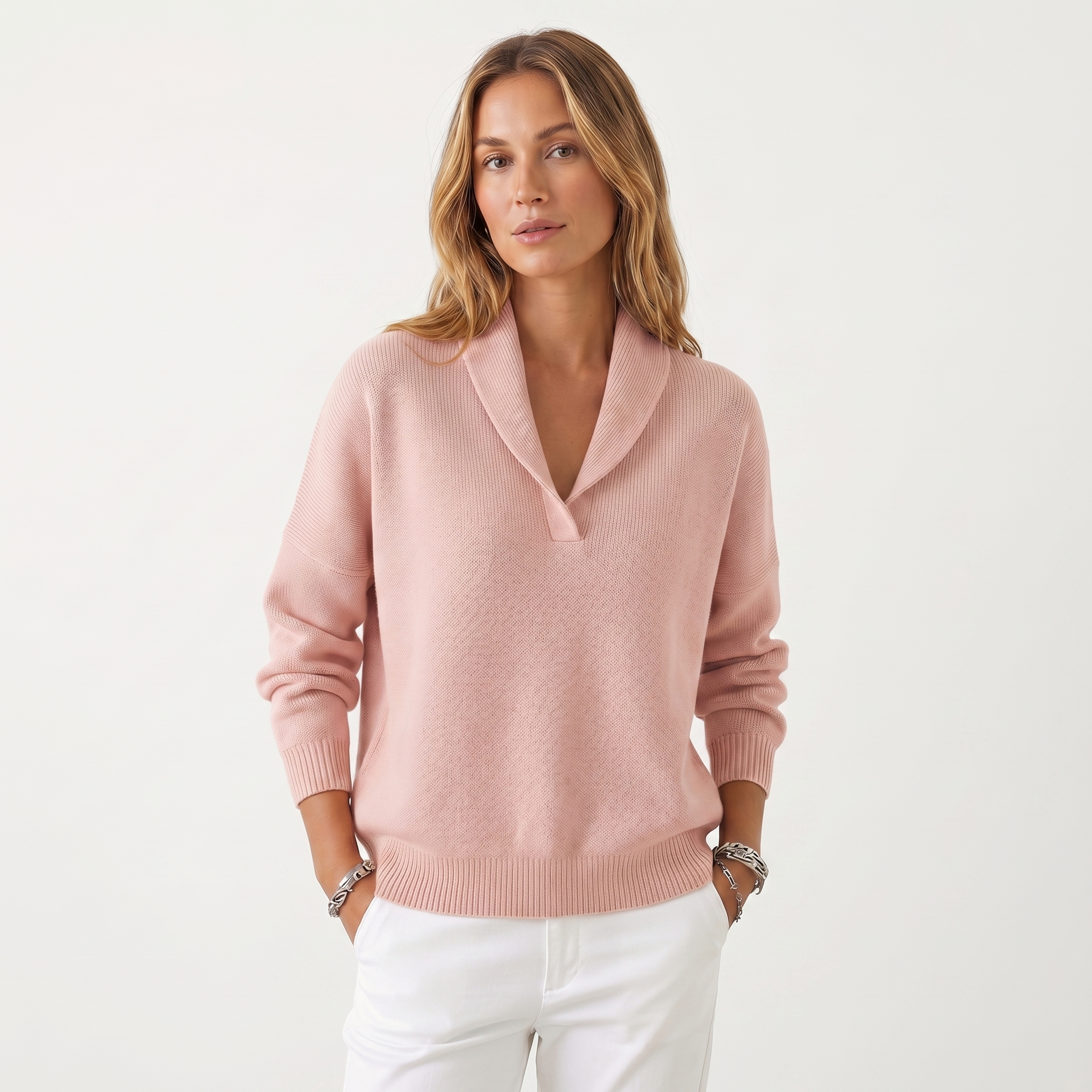 Georgia | Soft V Neck Knit Jumper
