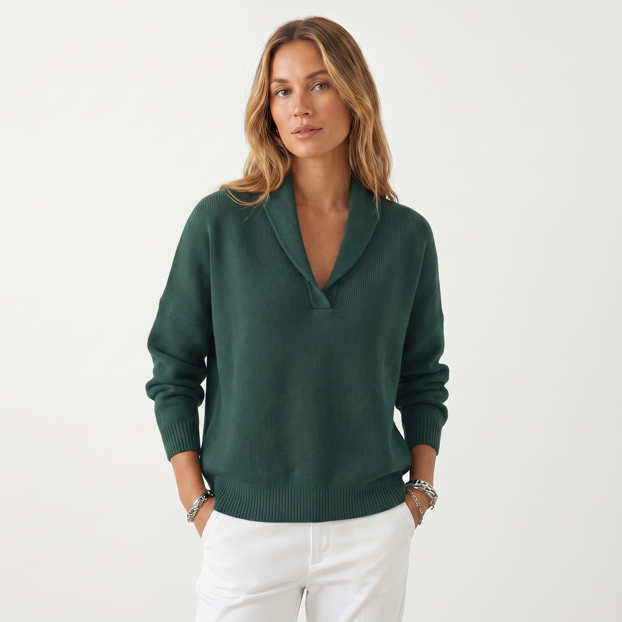 Georgia | Soft V Neck Knit Jumper