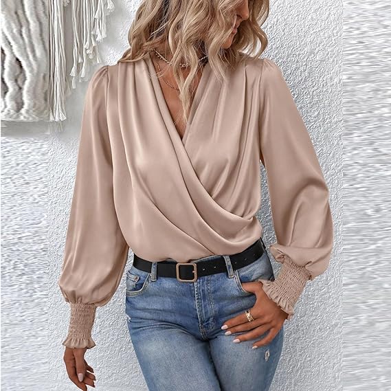 Charlotte | Ruched Long Sleeve Blouse
