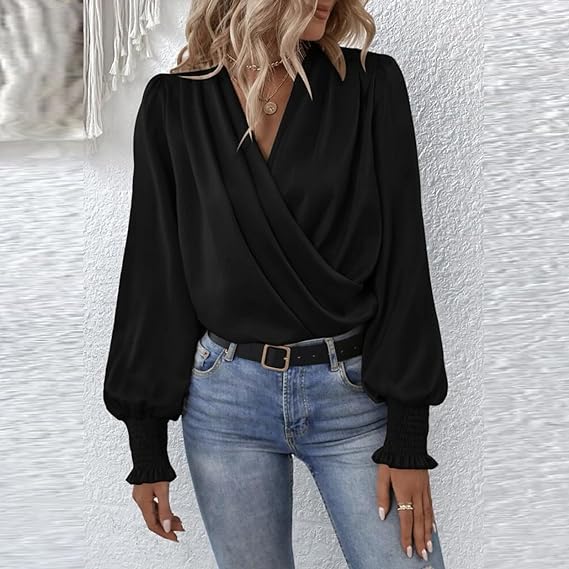 Charlotte | Ruched Long Sleeve Blouse