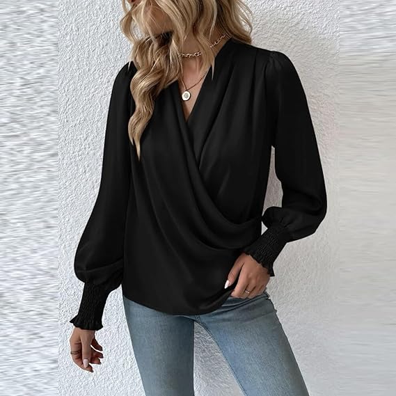 Charlotte | Ruched Long Sleeve Blouse
