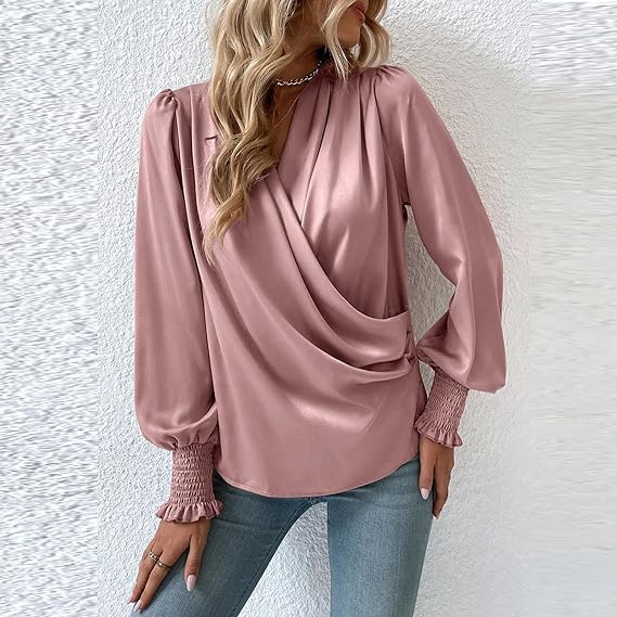 Charlotte | Ruched Long Sleeve Blouse