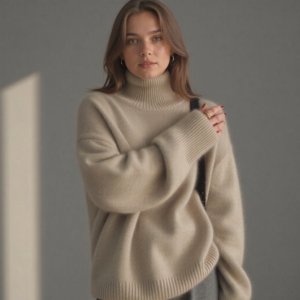 Arabella | Relaxed Turtleneck Knit Jumper